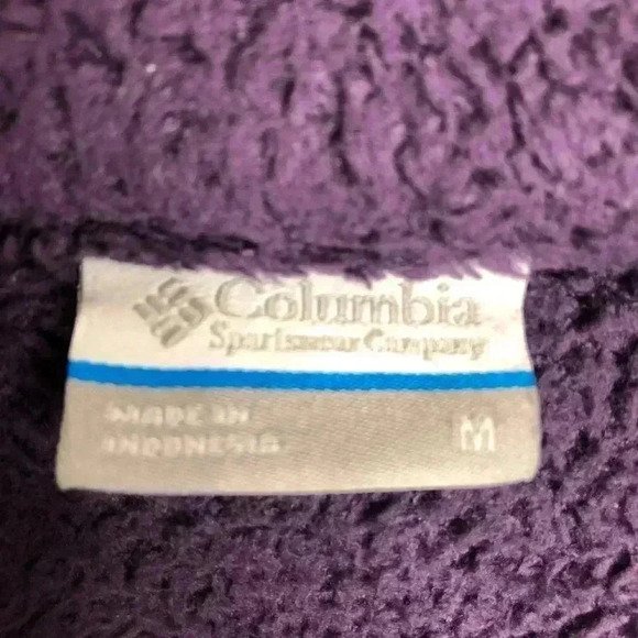 Columbia Purple  Sherpa Style Jacket Size Medium - Picture 8 of 16